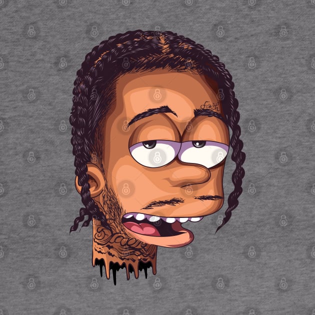 Pop Smoke Simpson art Design T-Shirt Hoodie Stickers by Carlart1 🎨